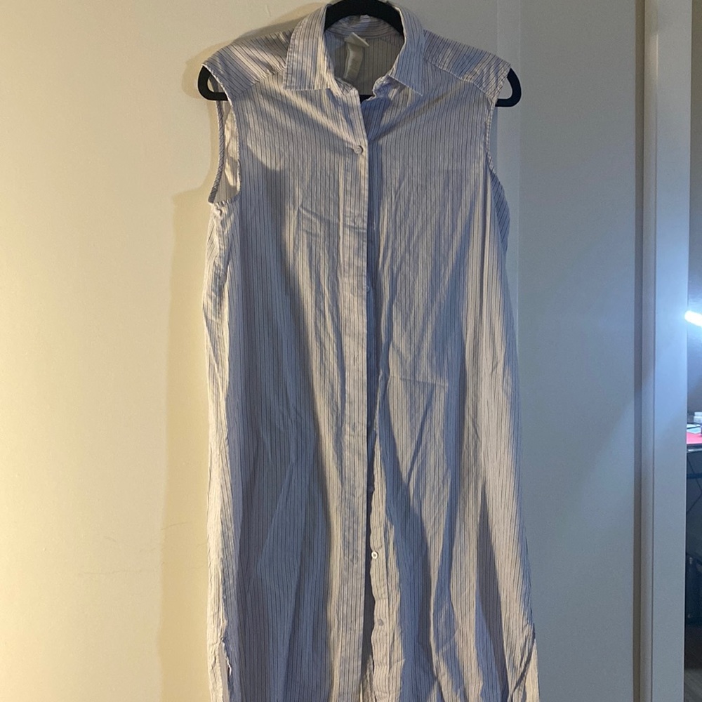 Collared Button Up Shirt Dress